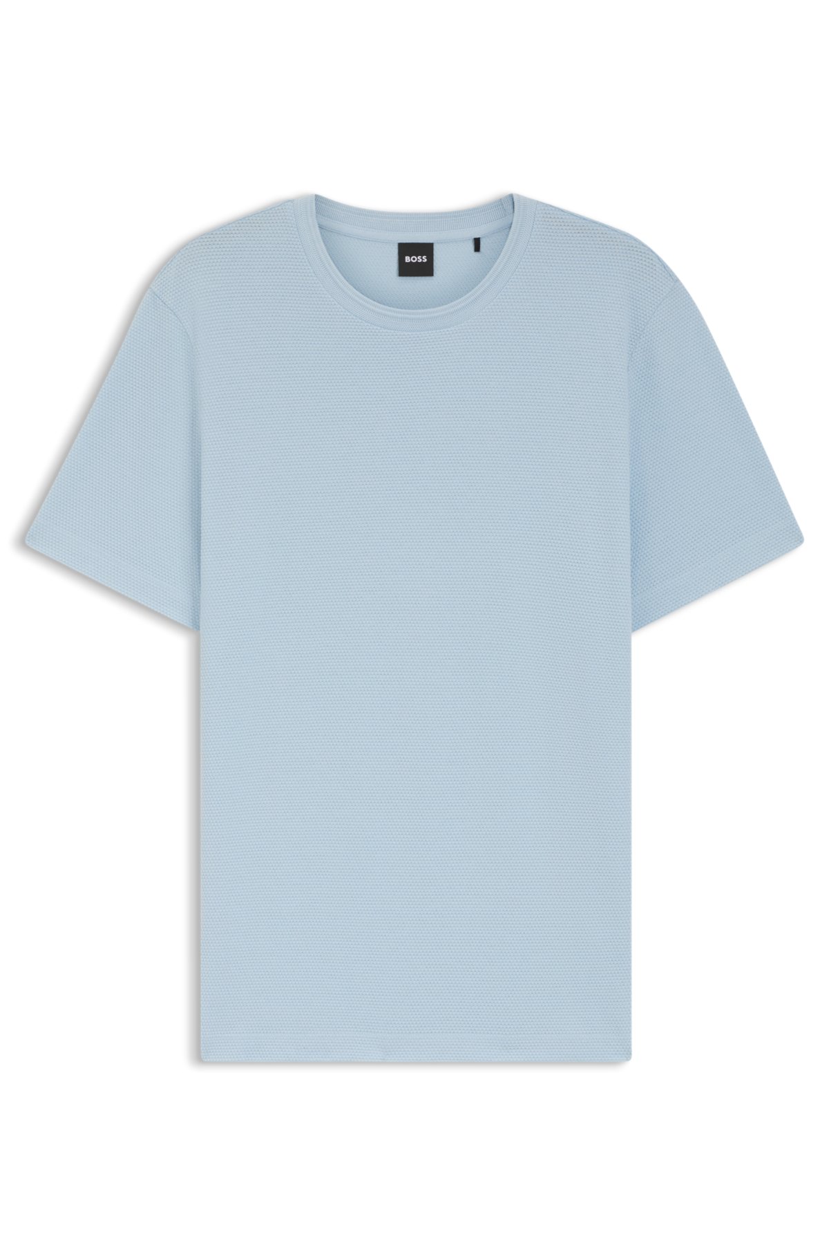 Camiseta de estrutura bubble-jacquard em mistura de algodão