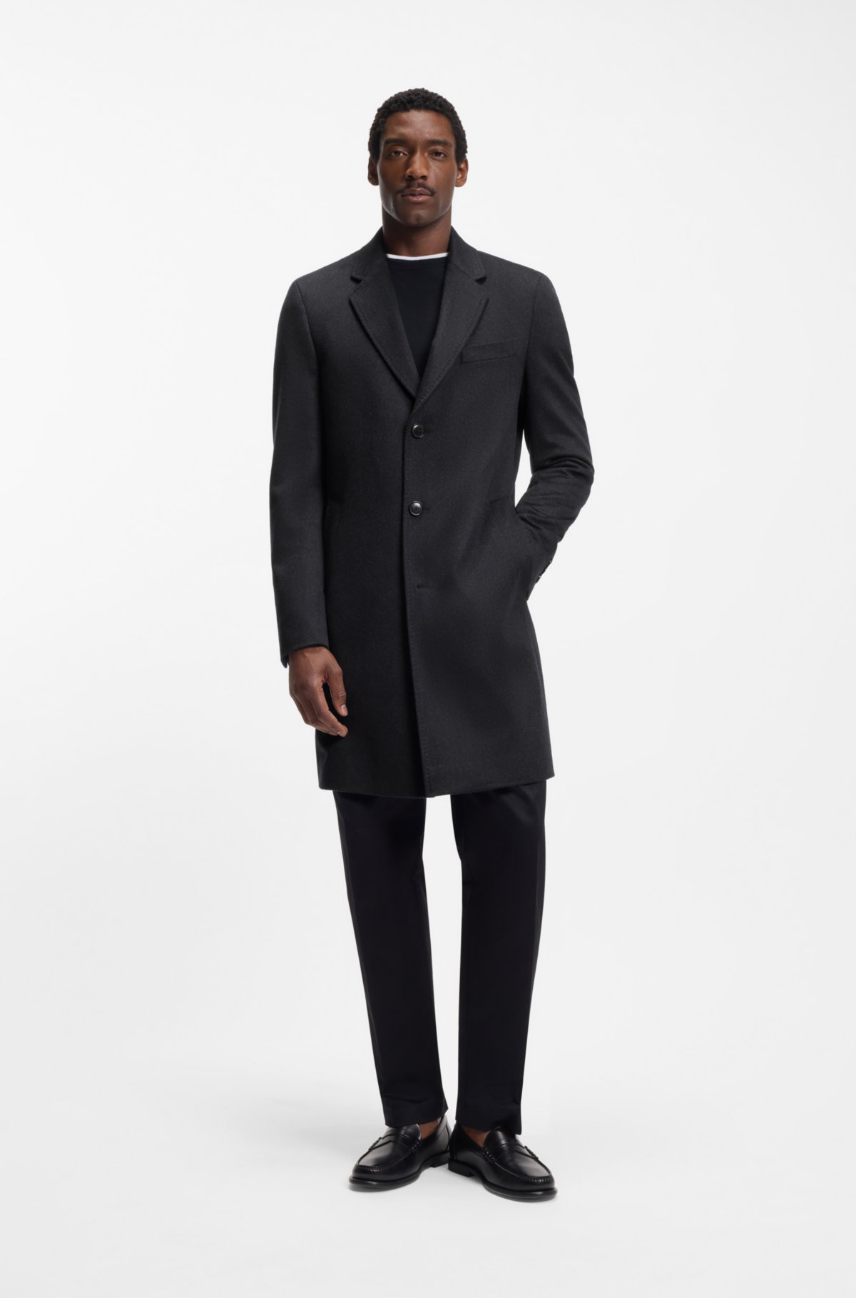 Casaco de cashmere com corte justo
