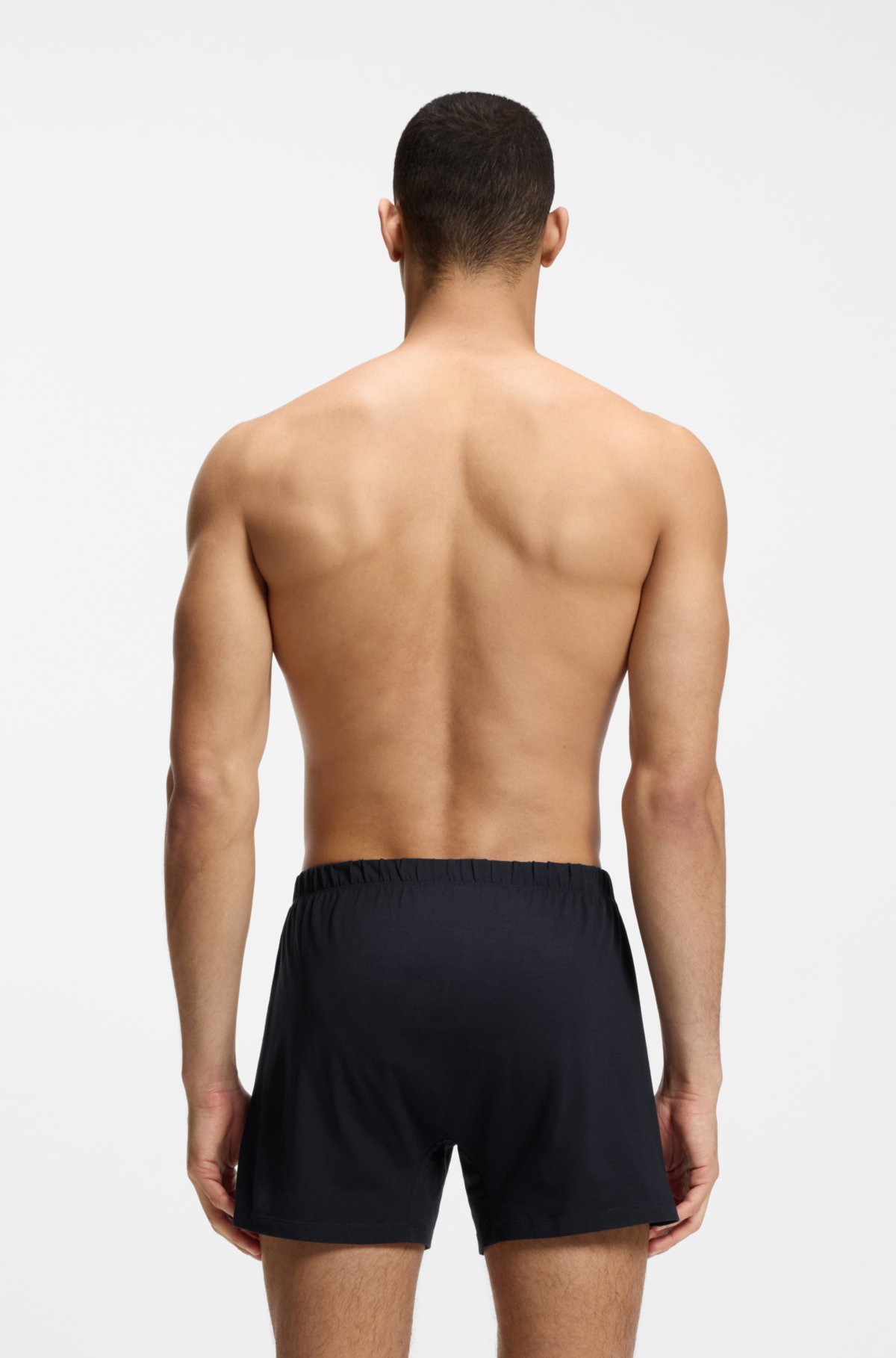 Conjunto de duas cuecas boxer em algodão elastano