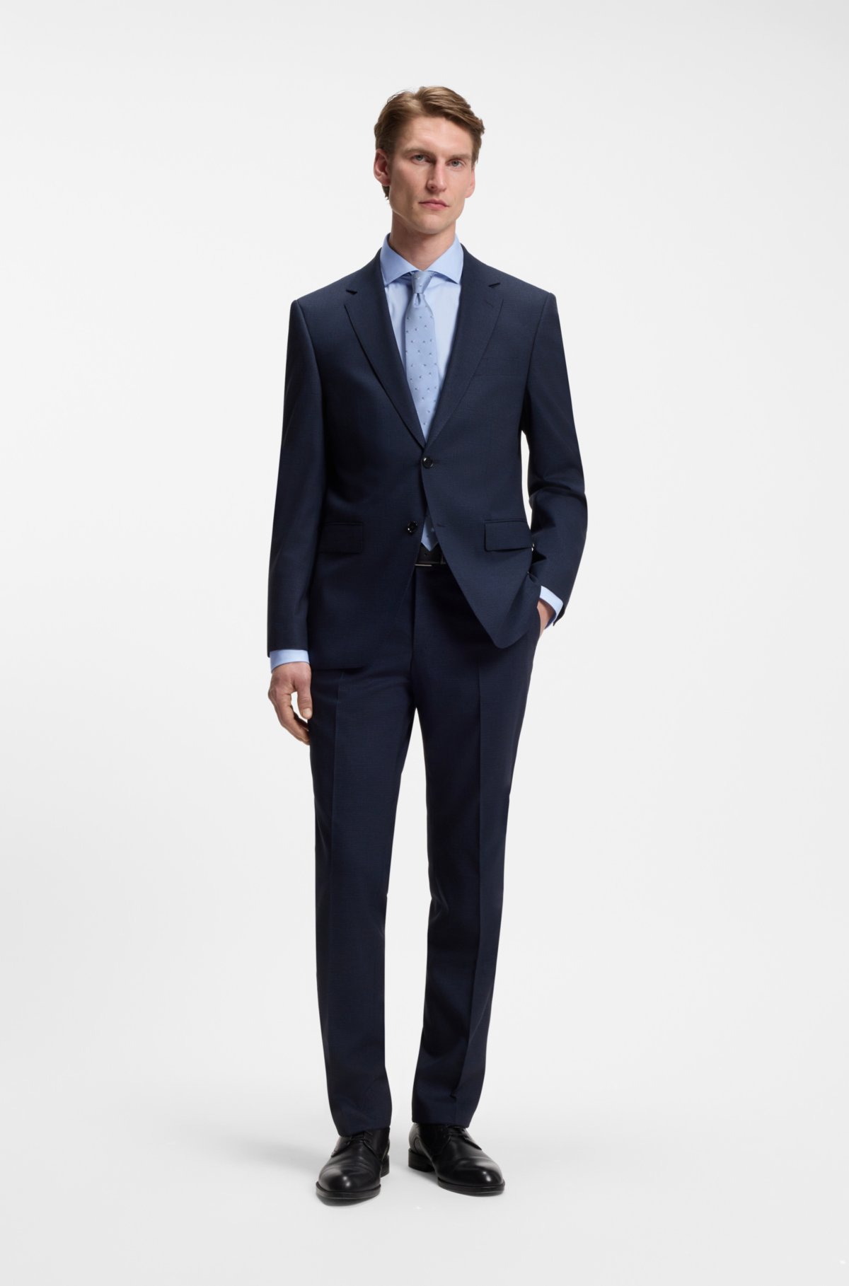 Camisa regular-fit em algodão listrado