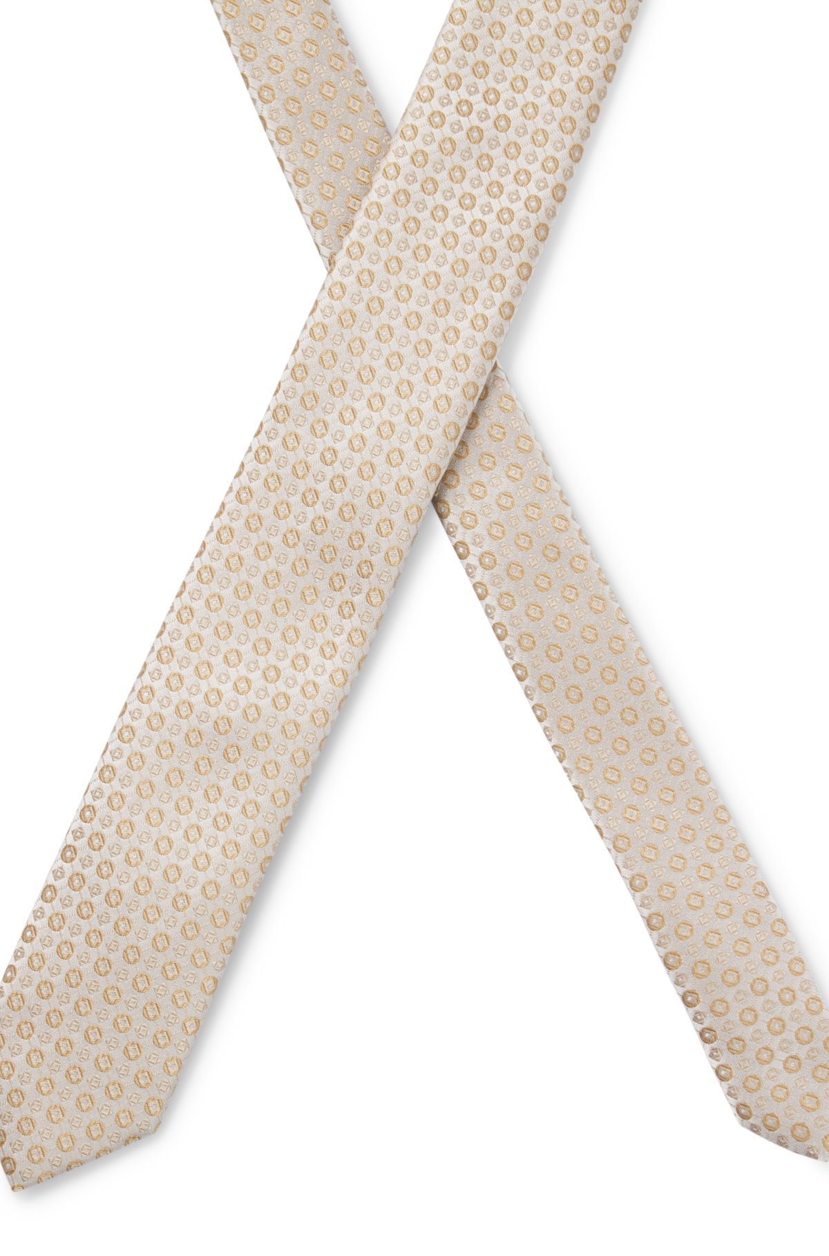 Gravata de mistura de seda com padrão jacquard