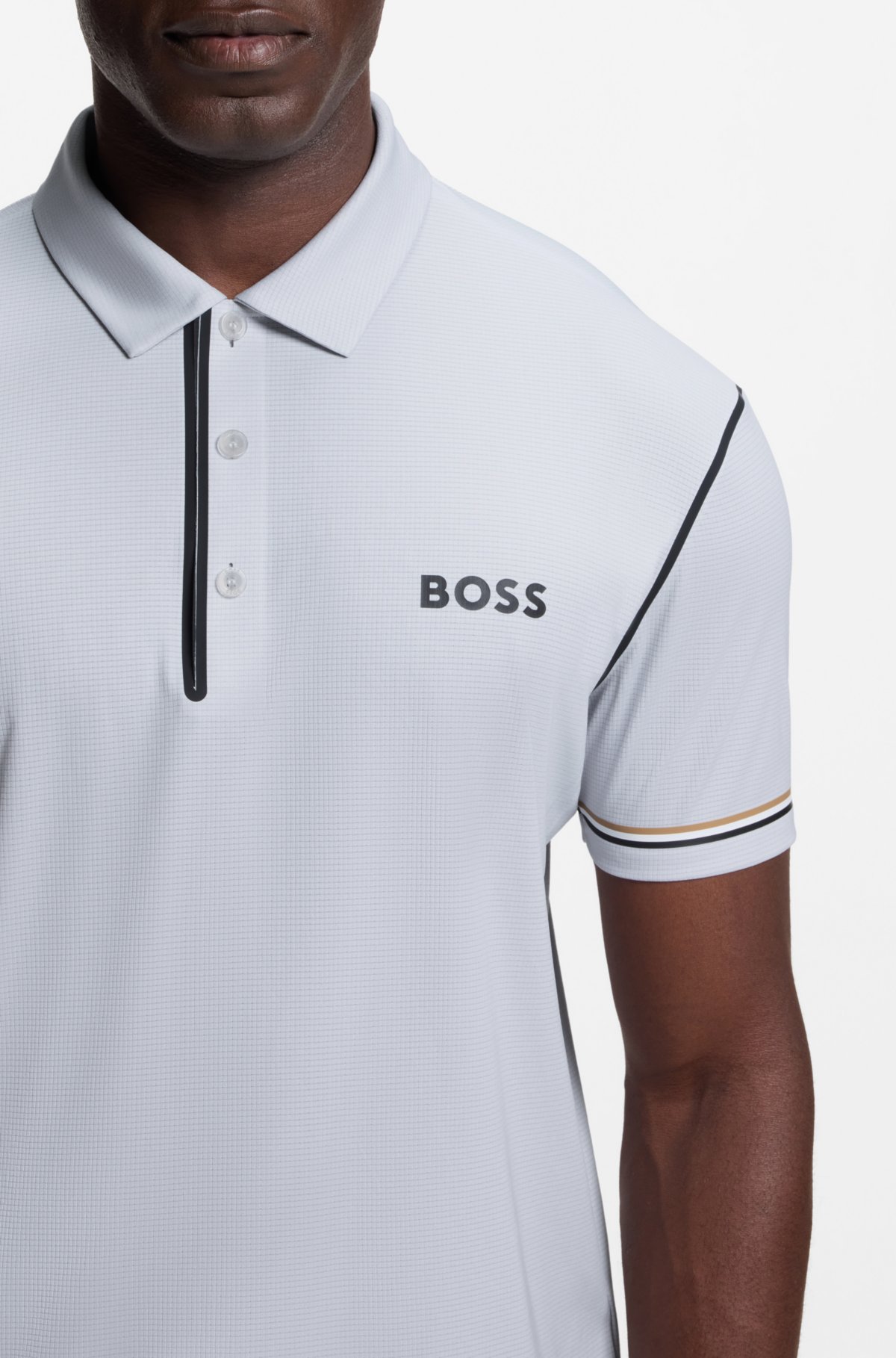 Camiseta masculina de golfe Active Paddy em tecido ripstop Camiseta masculina de golfe Active Paddy em tecido ripstop