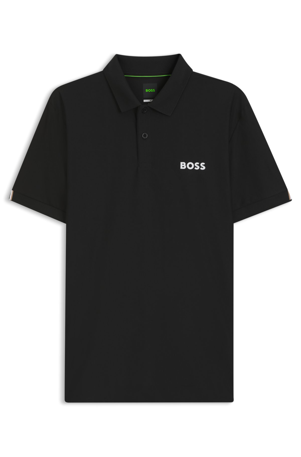 Camisola de malha com estampa de listras ativa, corte slim com elasticidade em quatro direções
