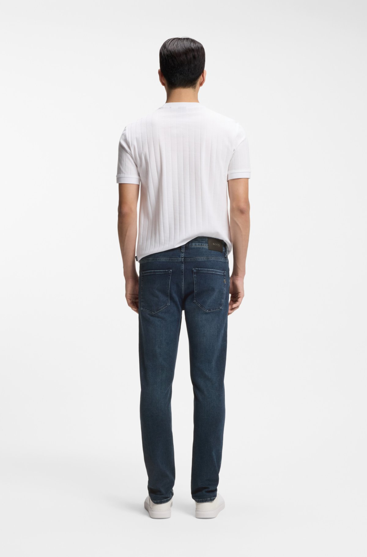 Calças jeans slim-fit Delaware em denim com toque macio