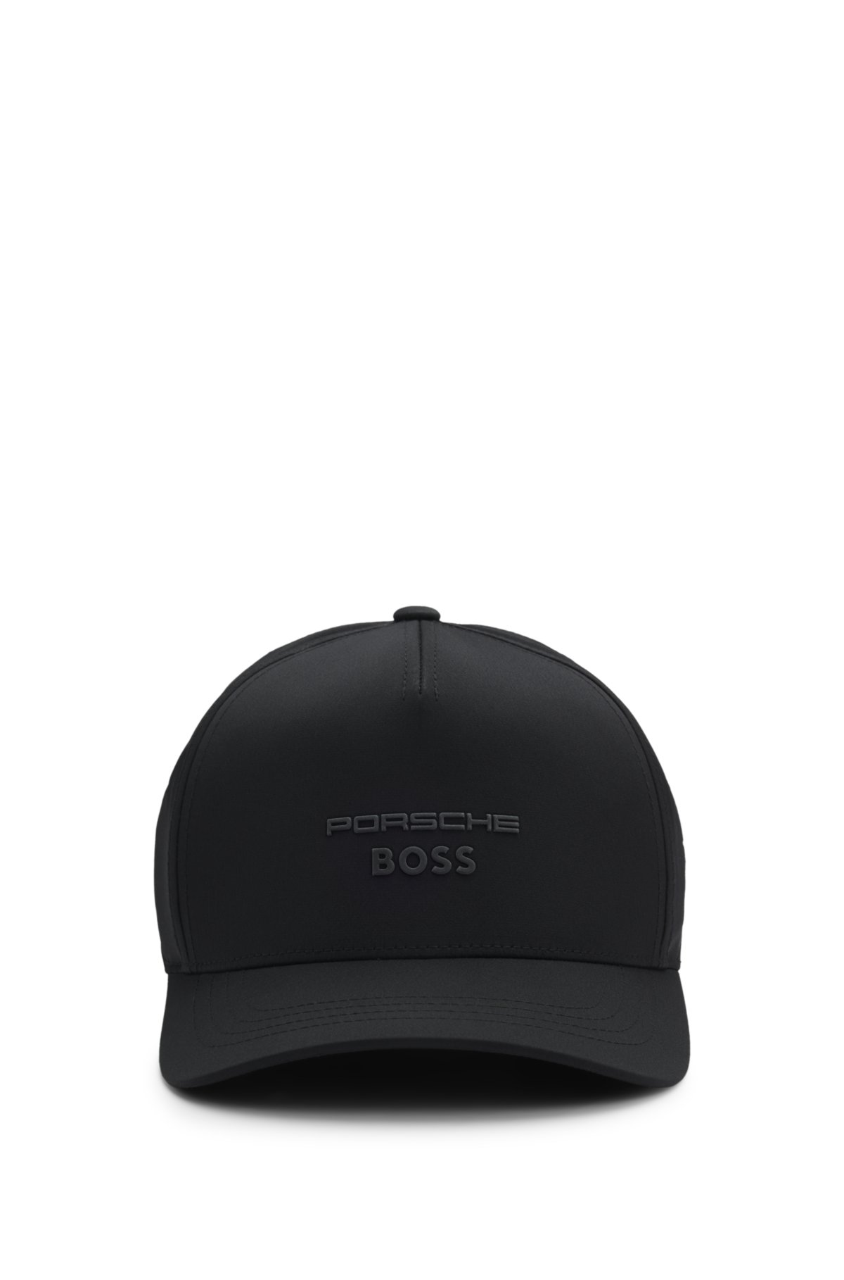 Boné de tweed Porsche x BOSS com detalhe do logotipo