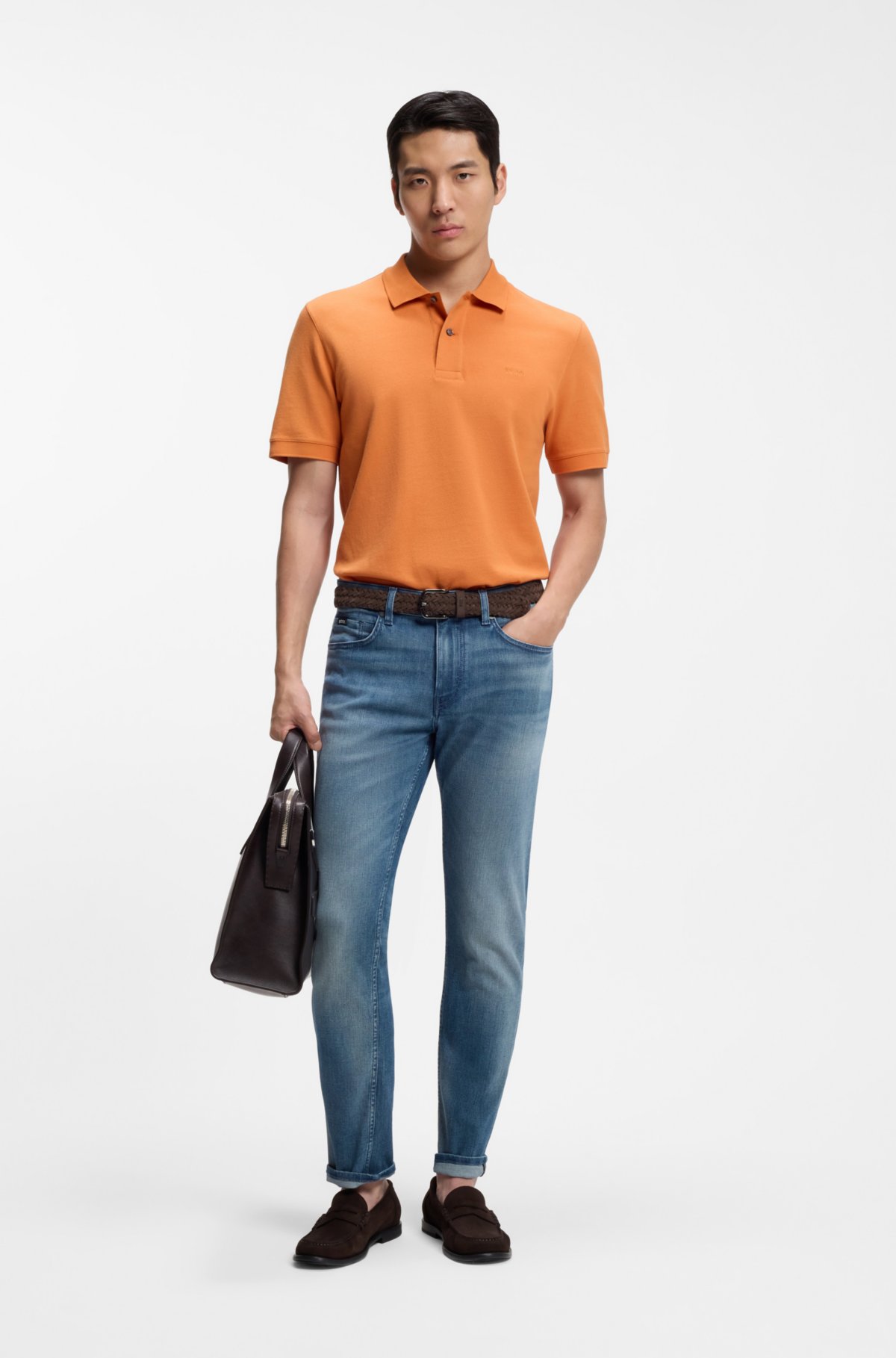 Calças jeans slim-fit Delaware em denim leve azul
