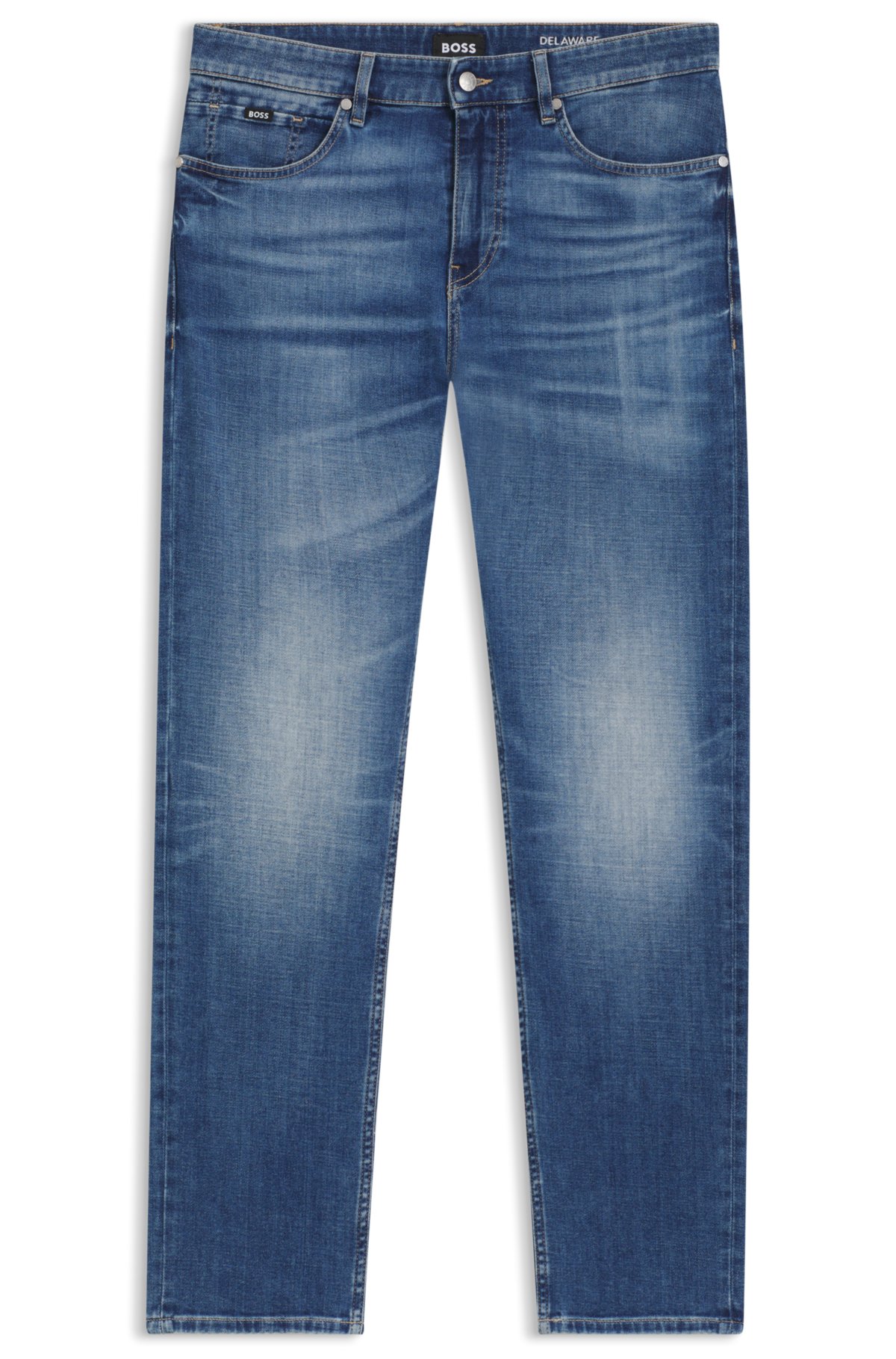 Calças jeans slim-fit azul Delaware em denim com elastano confortável