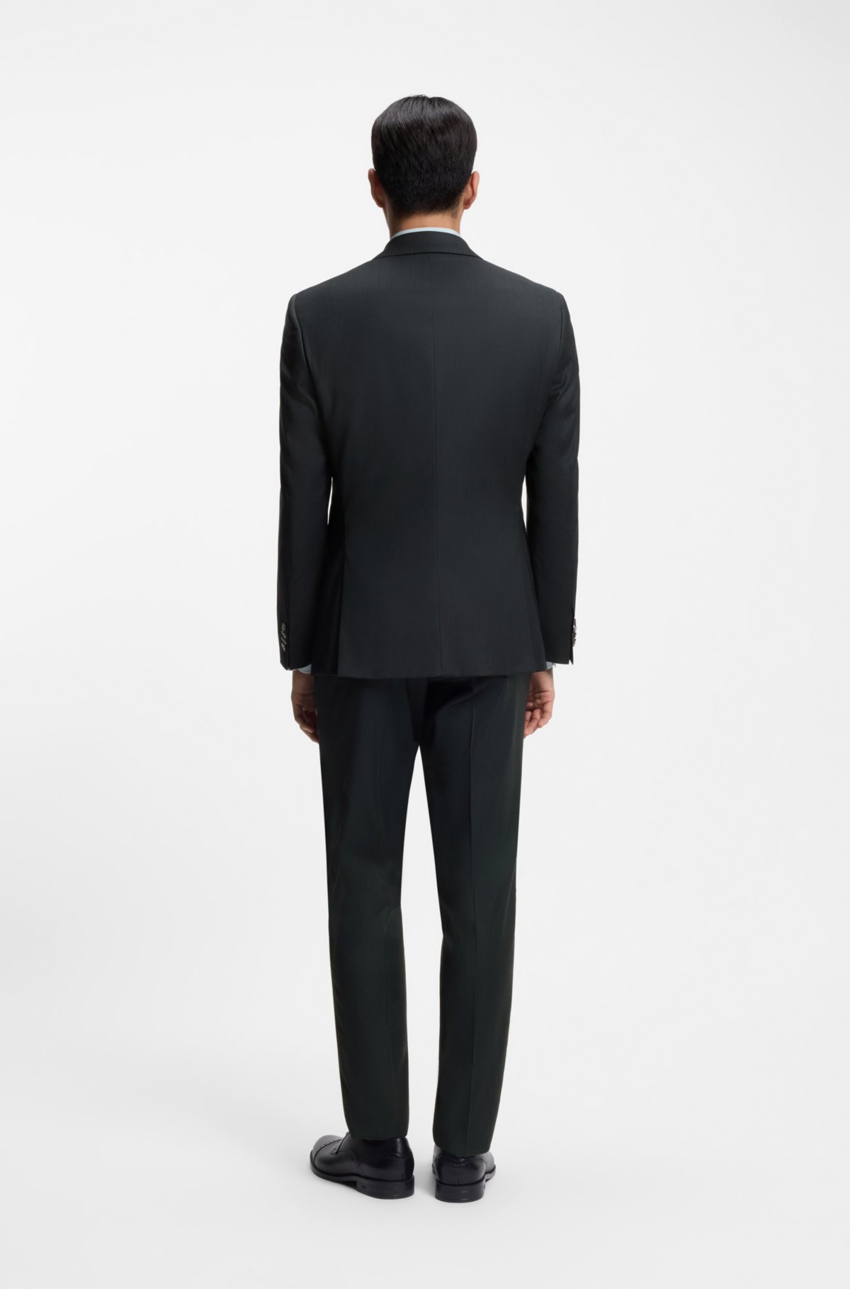 Jaqueta slim-fit em mistura de lã