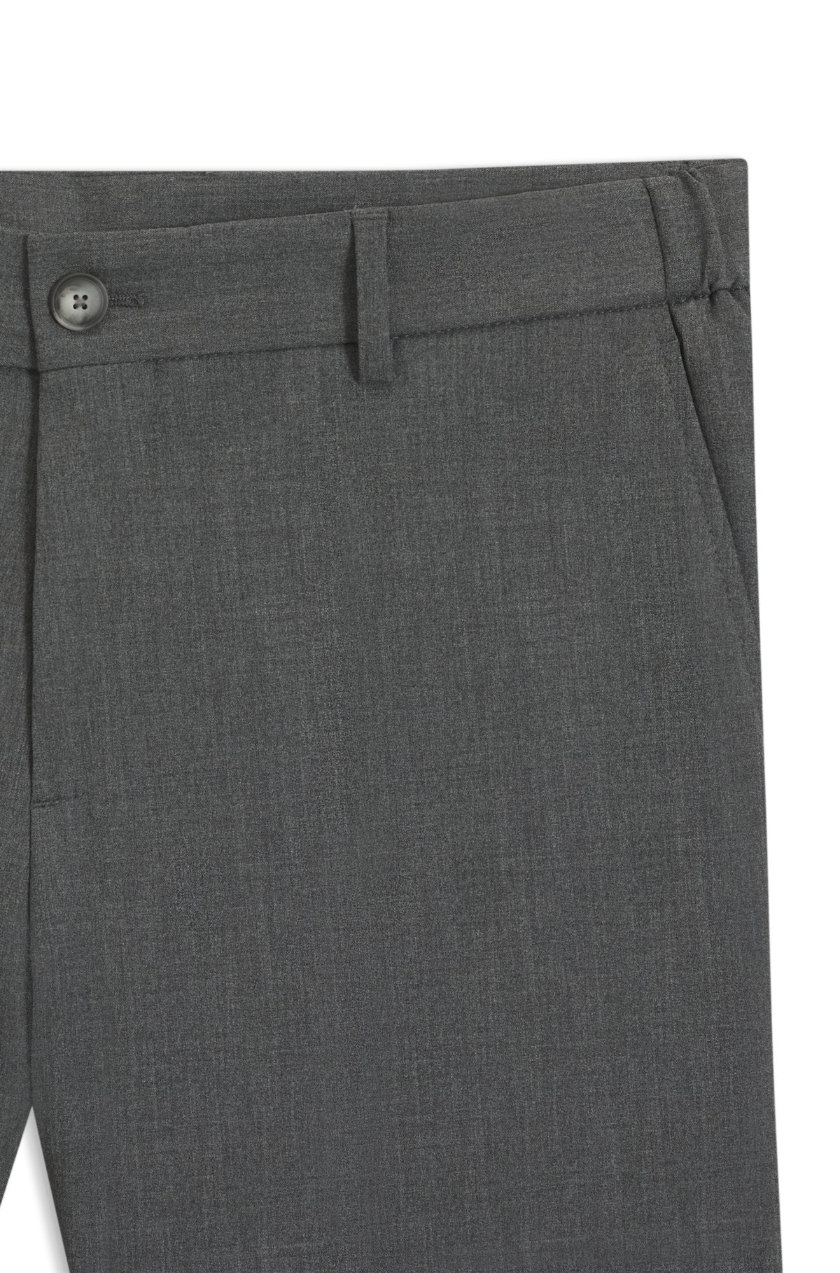 Calças slim-fit em tecido elástico com microestampa