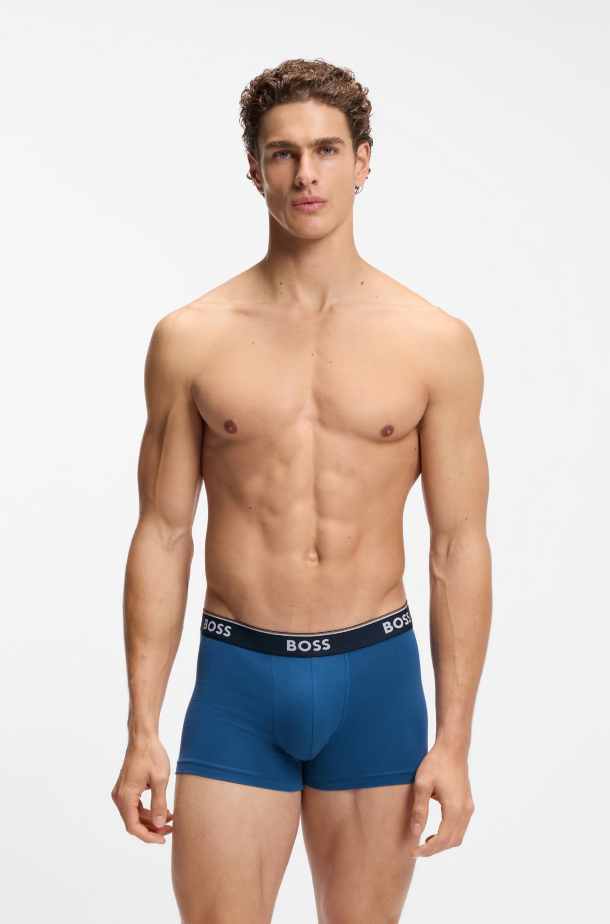 Conjunto de três cuecas com cintas com logotipo
