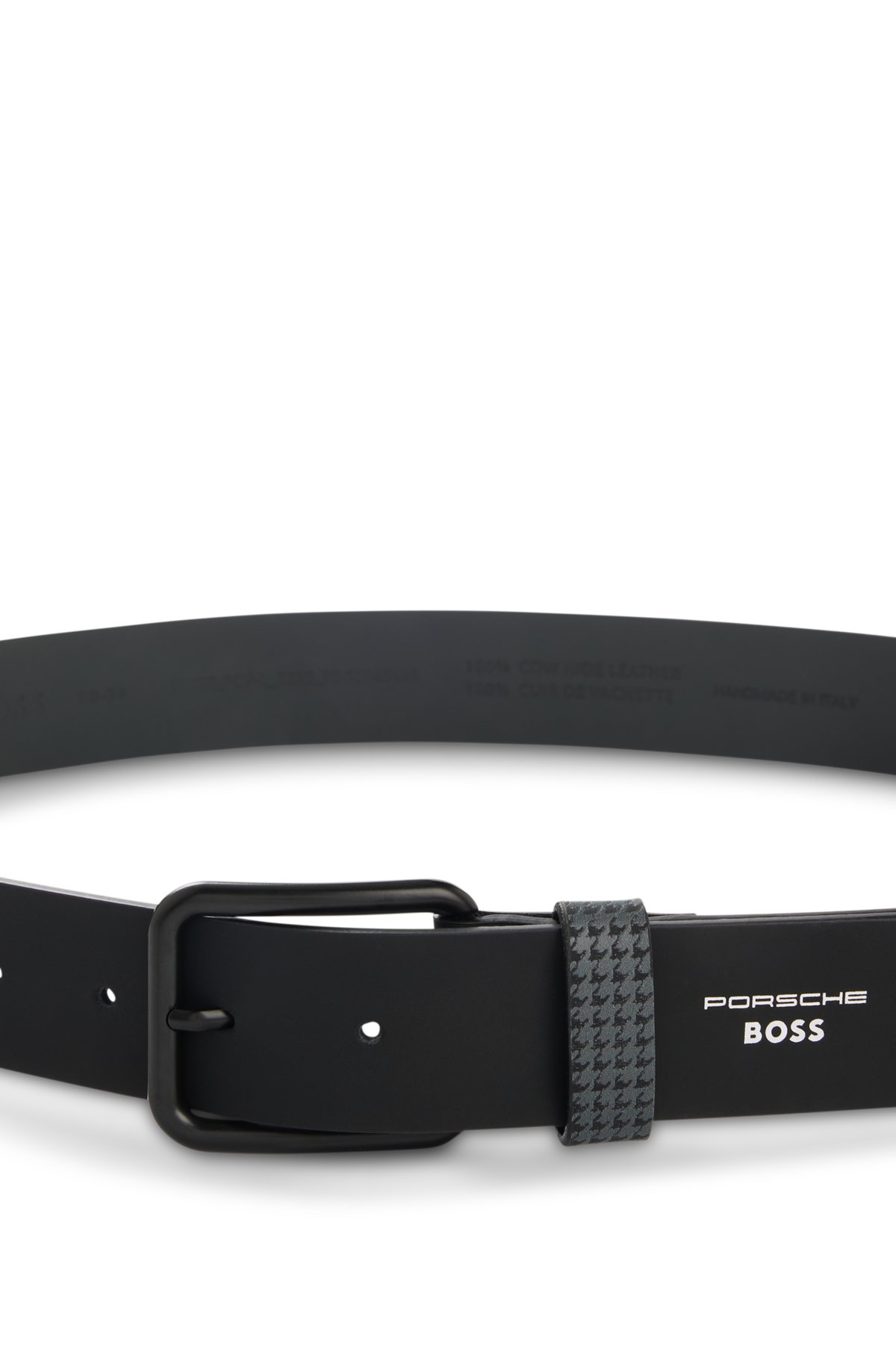 Cinto Porsche x BOSS em couro italiano