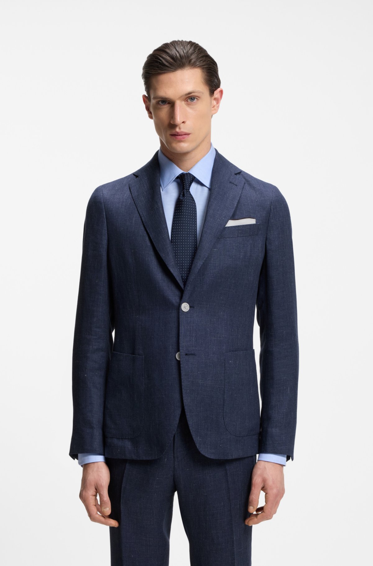 Jaqueta slim-fit em uma mistura de linho