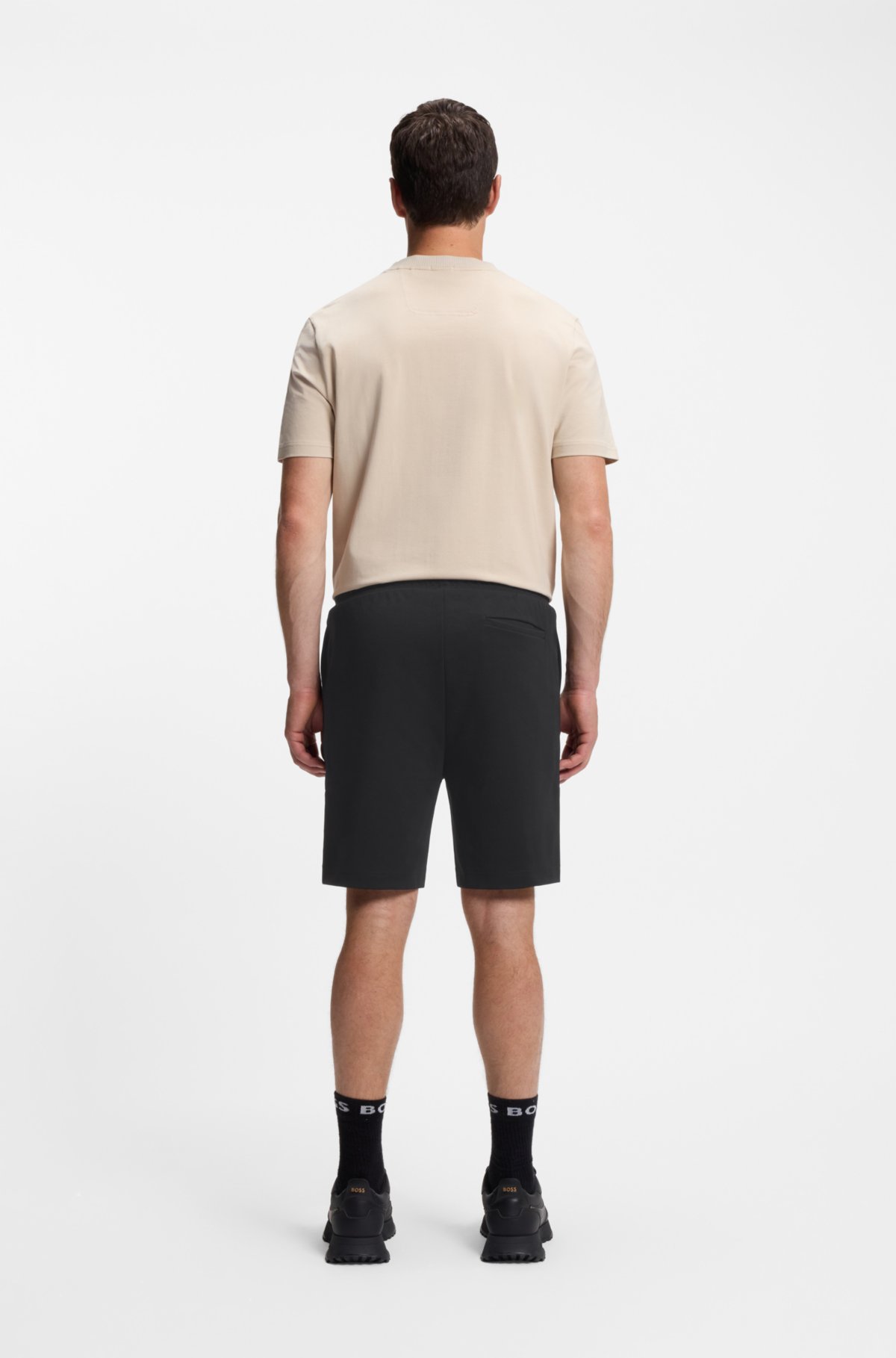 Bermudas de mistura de algodão com monograma Double B