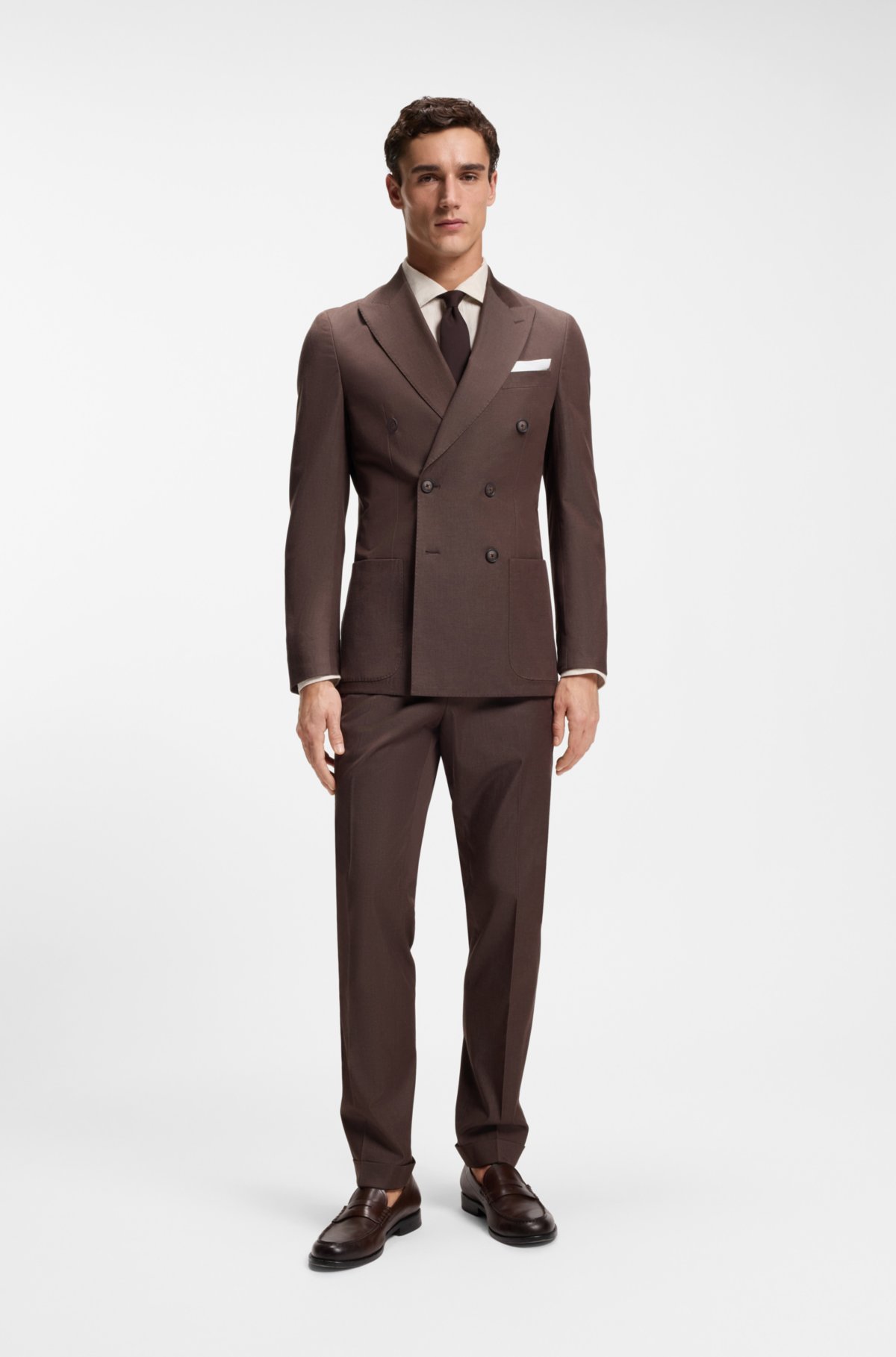 Camisa com corte regular em linho lavado