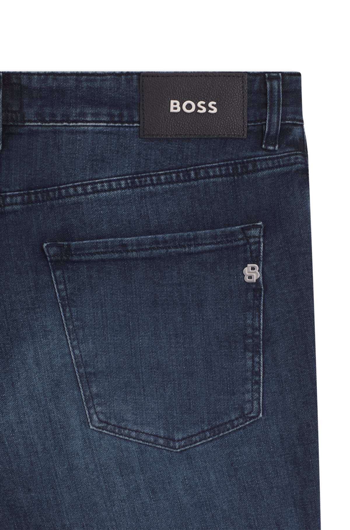 Calças jeans masculinas Maine, corte regular, em denim com elasticidade confortável