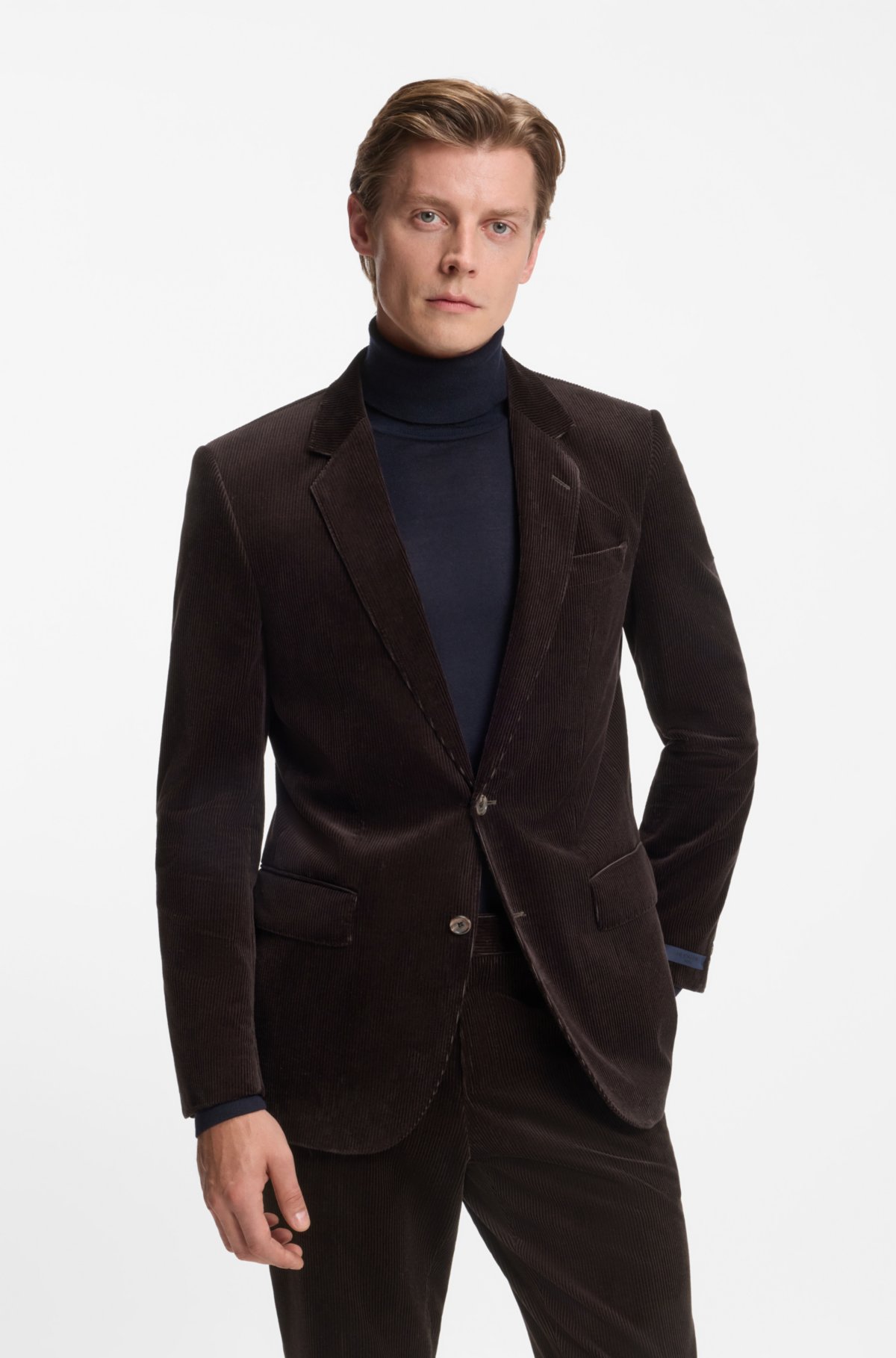 Jaqueta BECKHAM x BOSS em algodão listrado