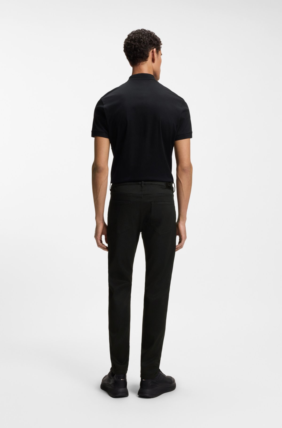 Calças tapered-fit Porsche x BOSS em denim elástico