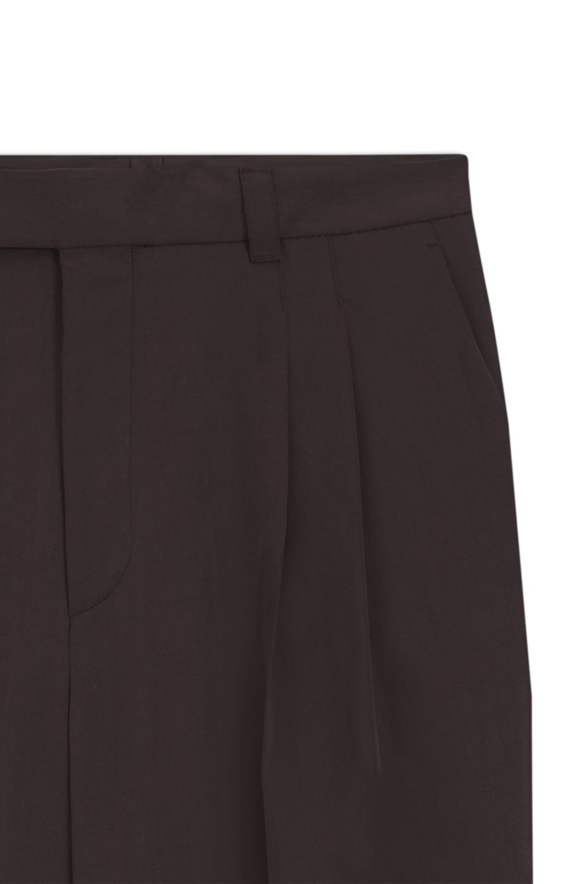 Calças oversized em tecido twill