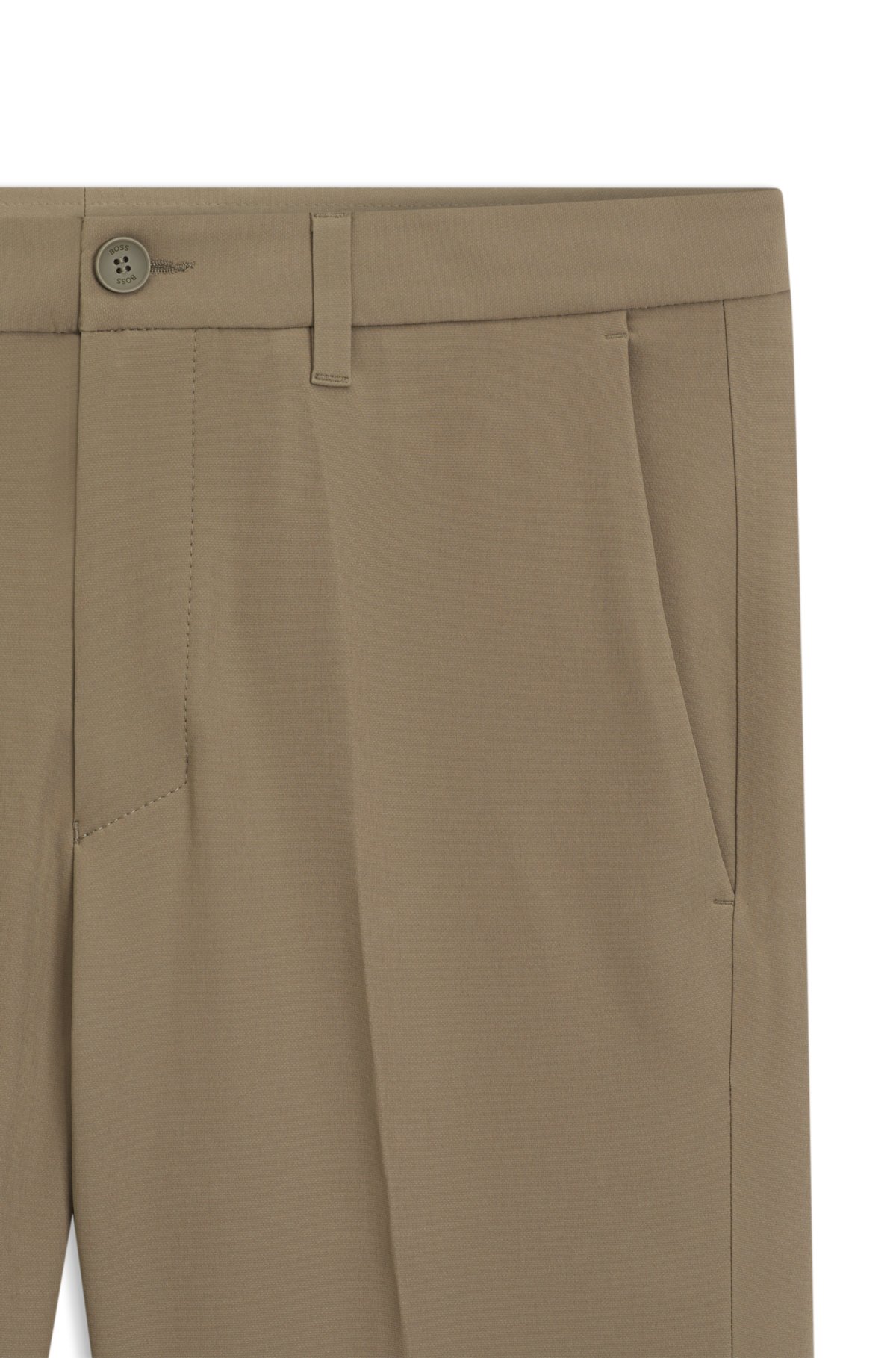Calças slim-fit em tecido elástico repelente de água
