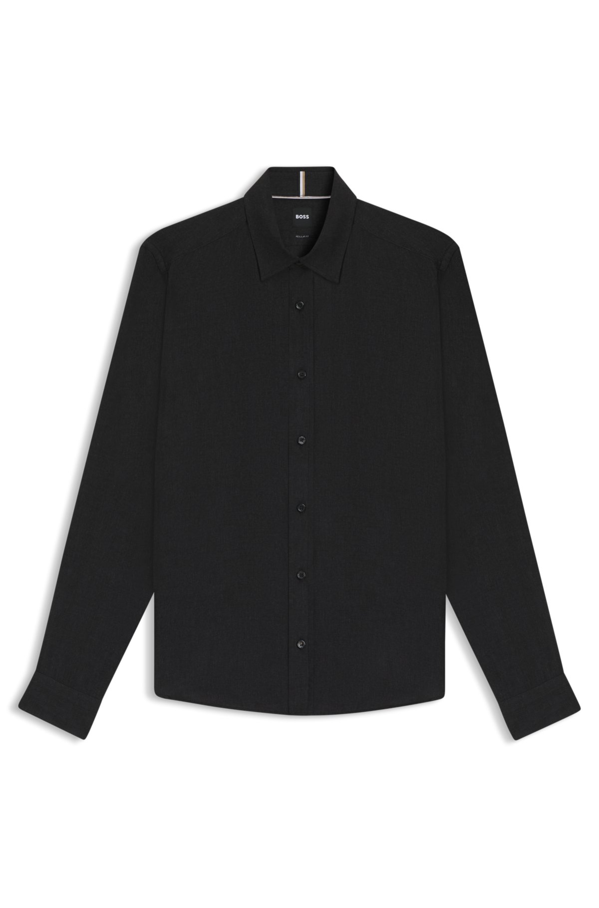 Camisa regular-fit em flanela de algodão