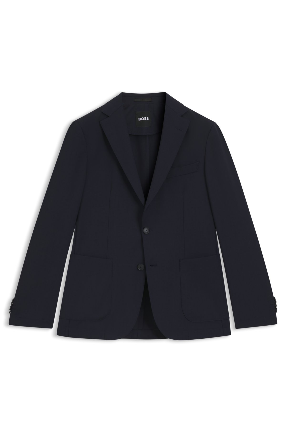 Jaqueta slim-fit lavável em mistura de lã