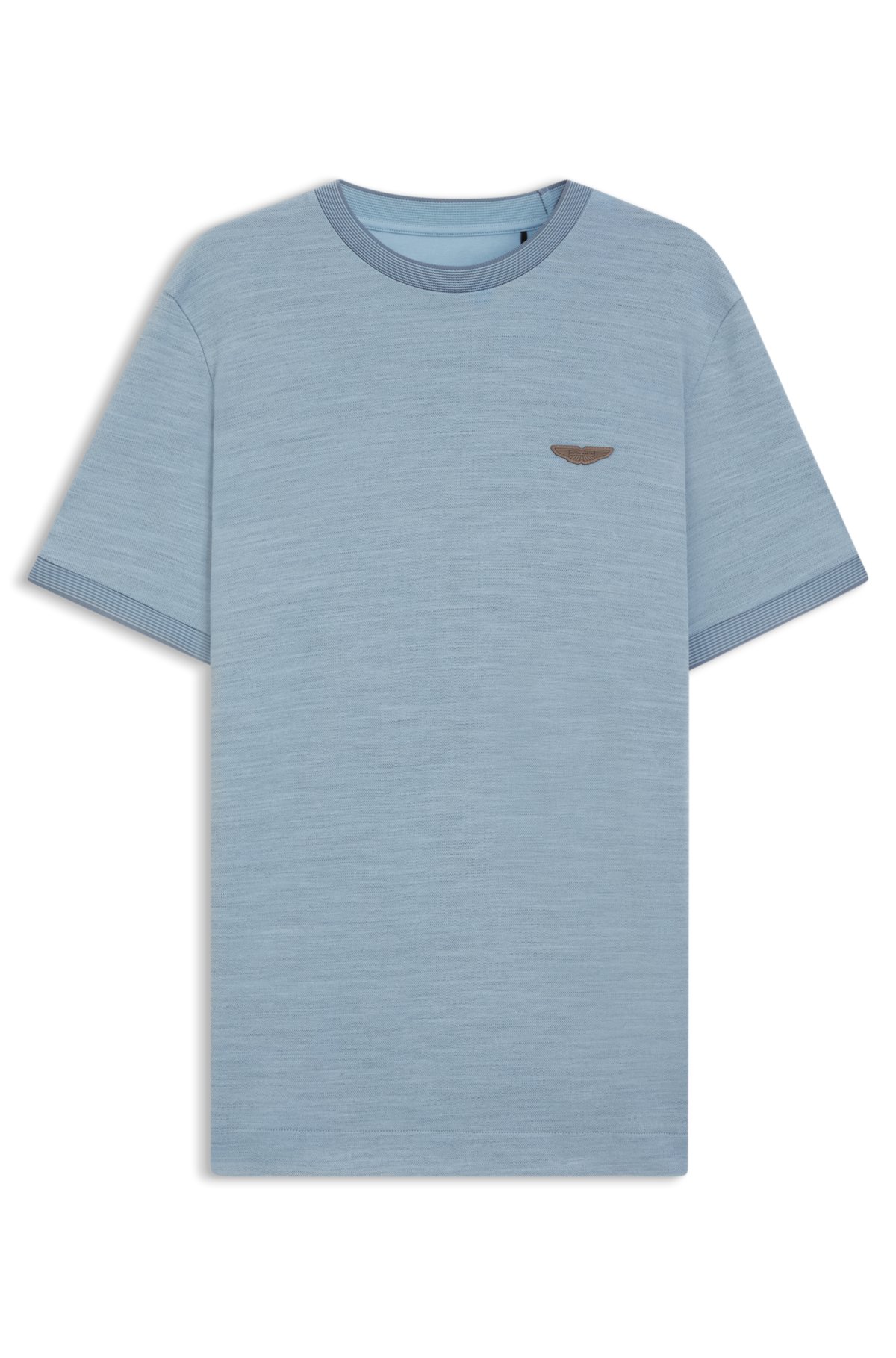 Camiseta BOSS x ASTON MARTIN em jacquard de algodão e lã