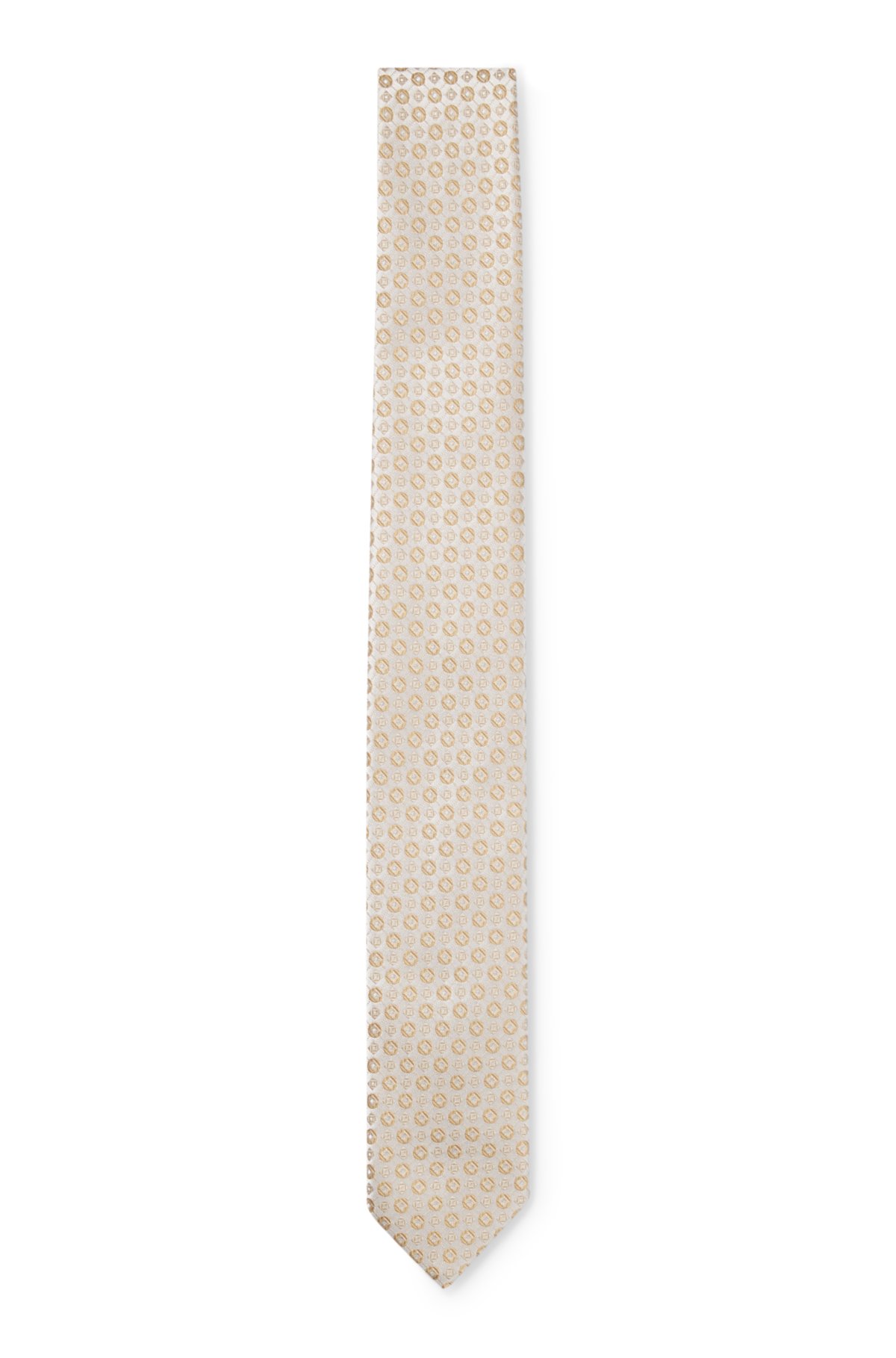 Gravata de mistura de seda com padrão jacquard