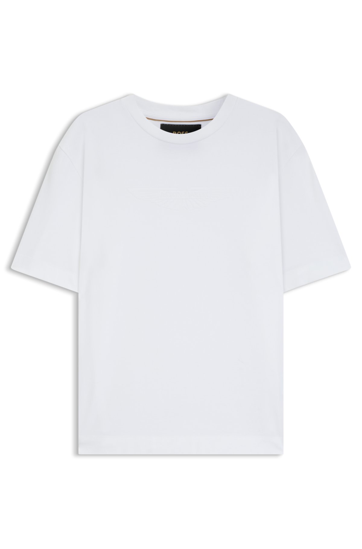 Camiseta BOSS x ASTON MARTIN com logotipo em relevo