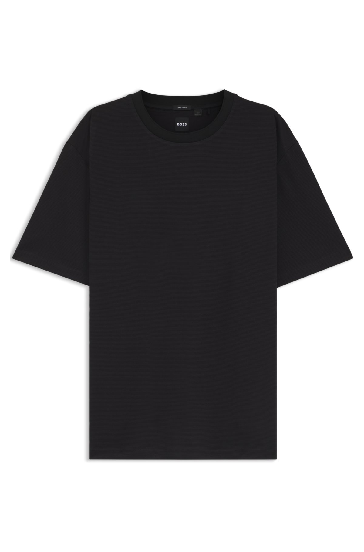 Camiseta regular em algodão mercerizado com microestampa