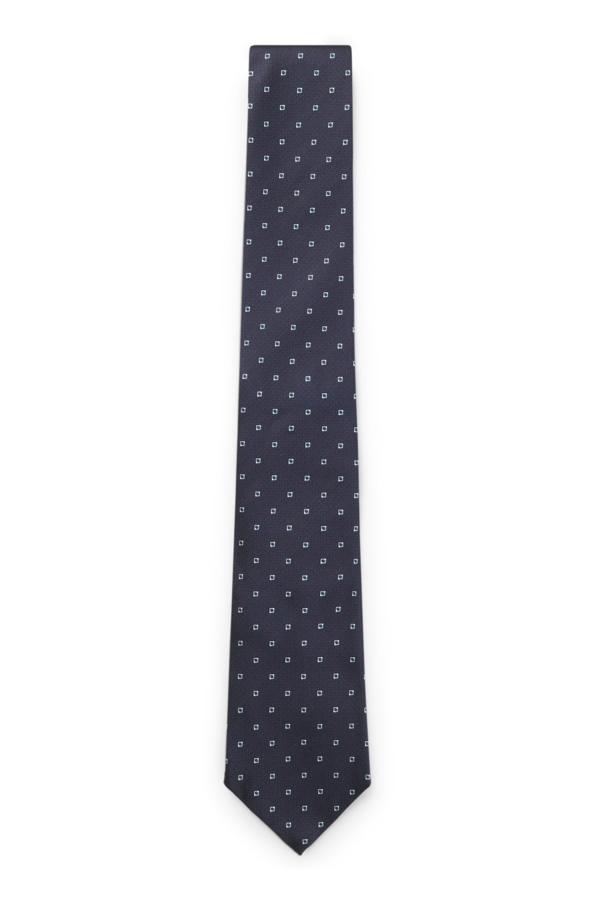 Gravata com padrão jacquard em seda