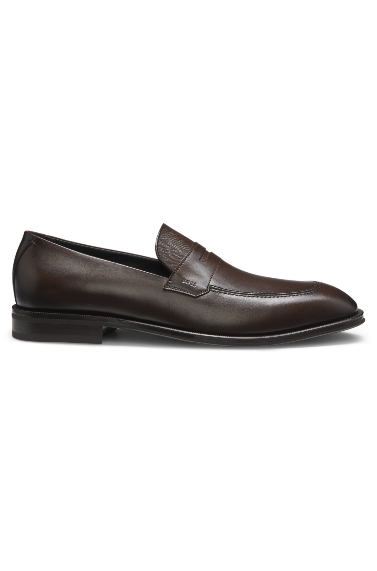Mocassins de língua texturizada em couro