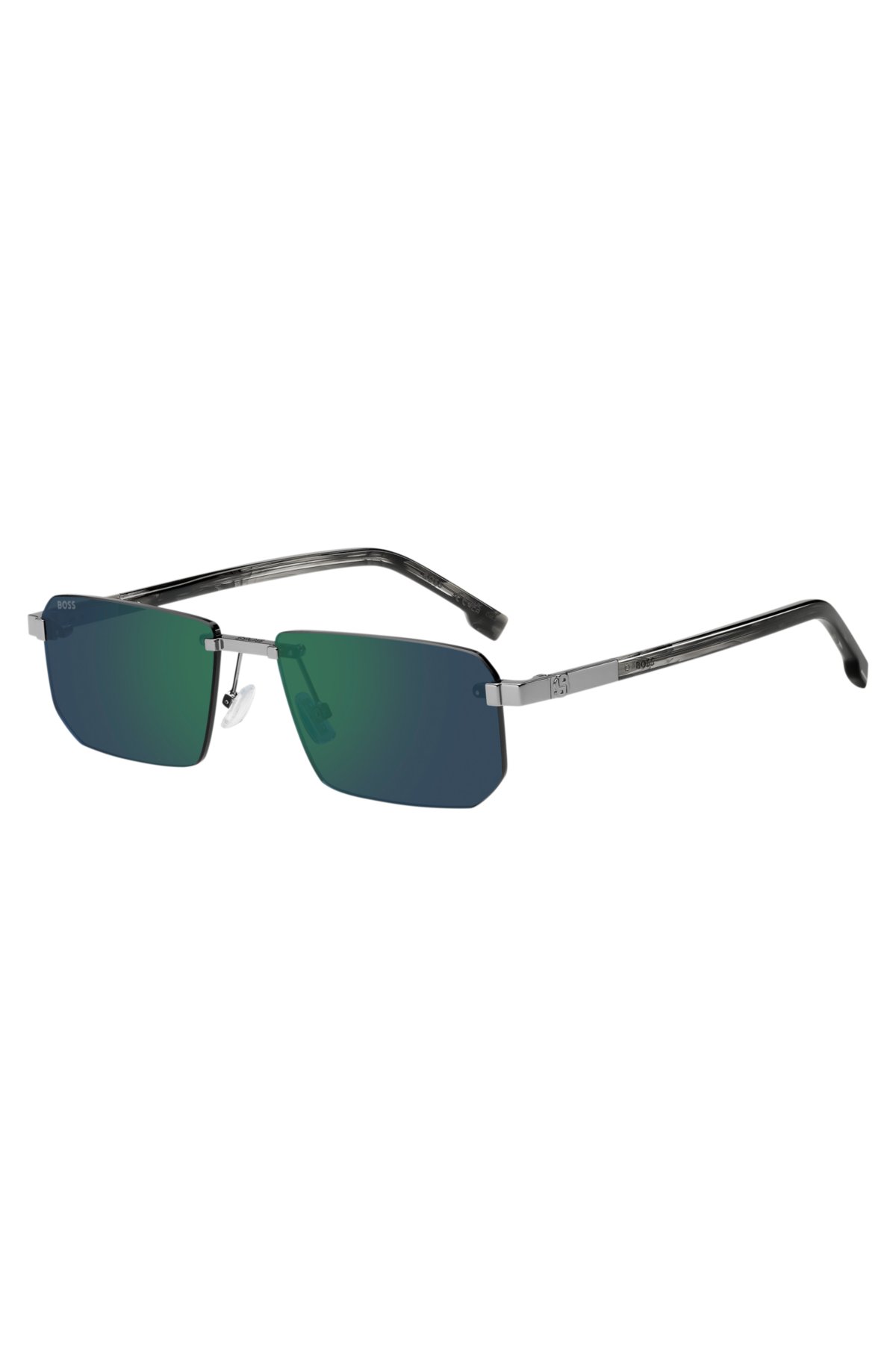 Óculos de sol sem armação com lentes coloridas e monograma Double B
