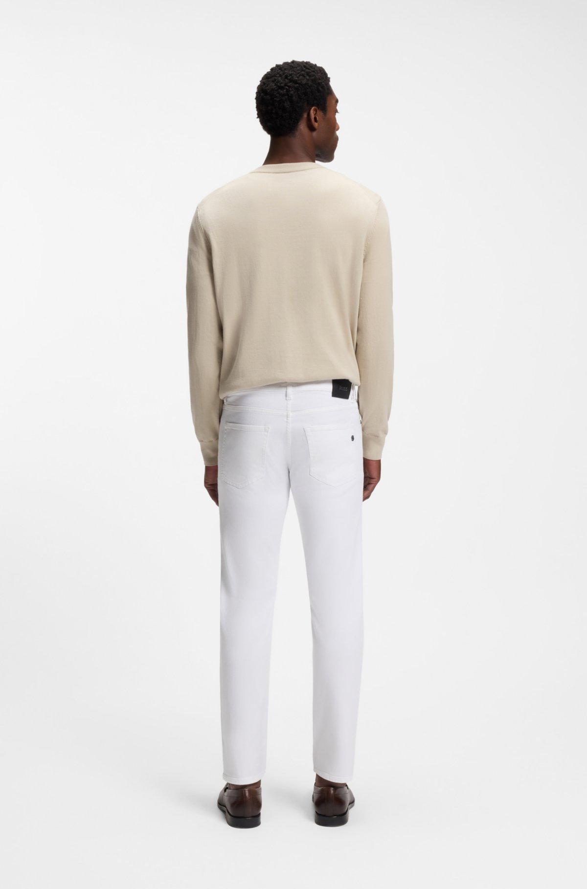 Calças jeans slim-fit Delaware em denim supermacio