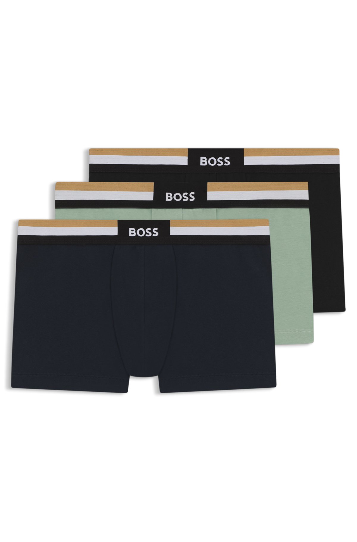 Conjunto de três cuecas em uma mistura de algodão com tecnologia de eliminação de umidade