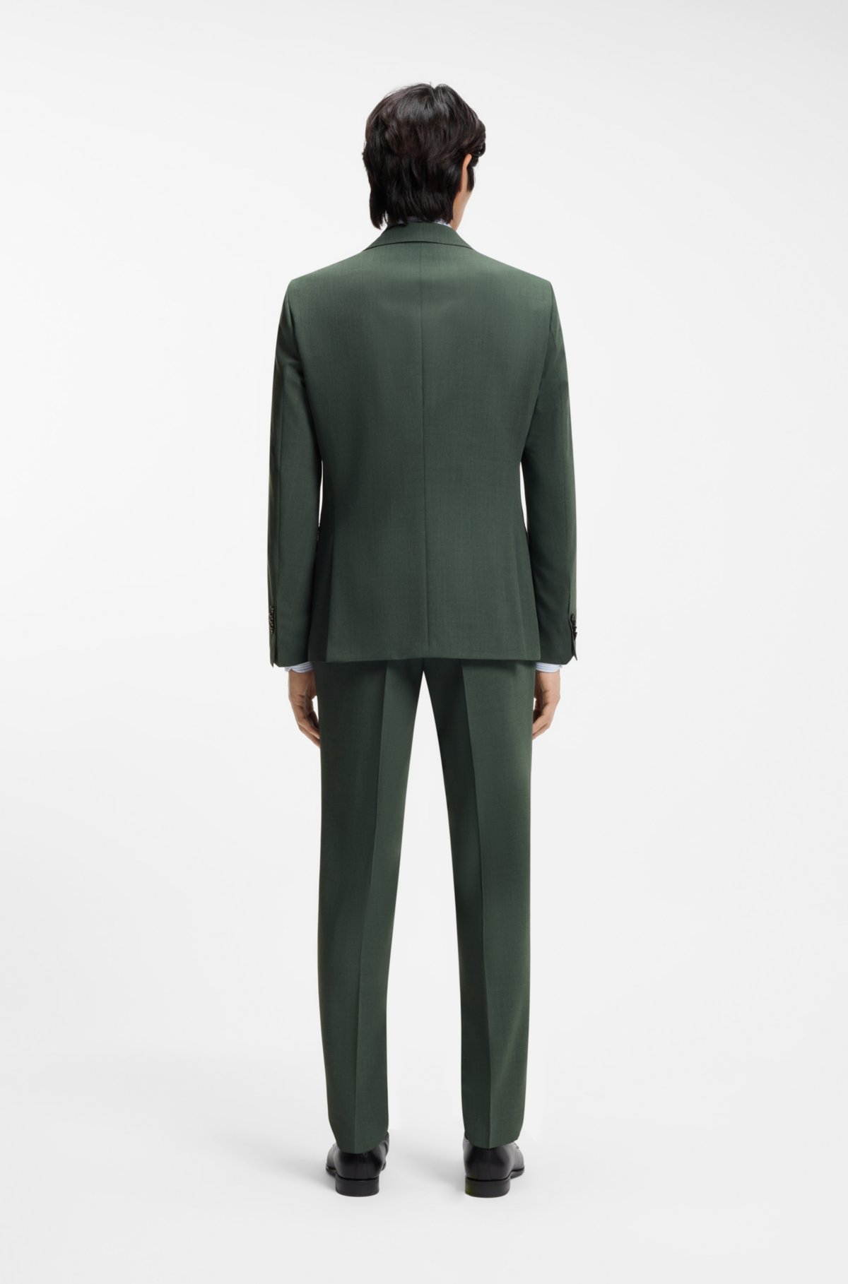 Jaqueta slim-fit lavável em tecido elástico