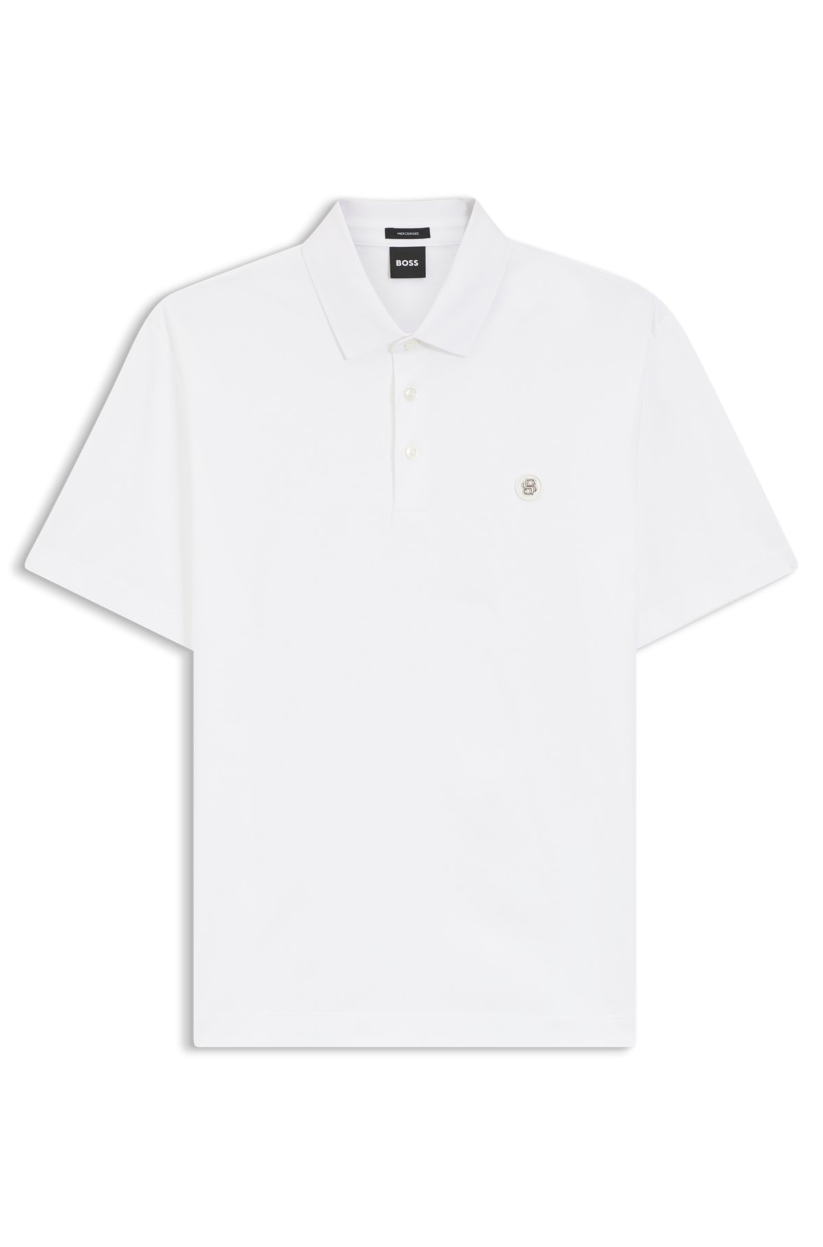 Camiseta polo de algodão mercerizado com monograma Double B