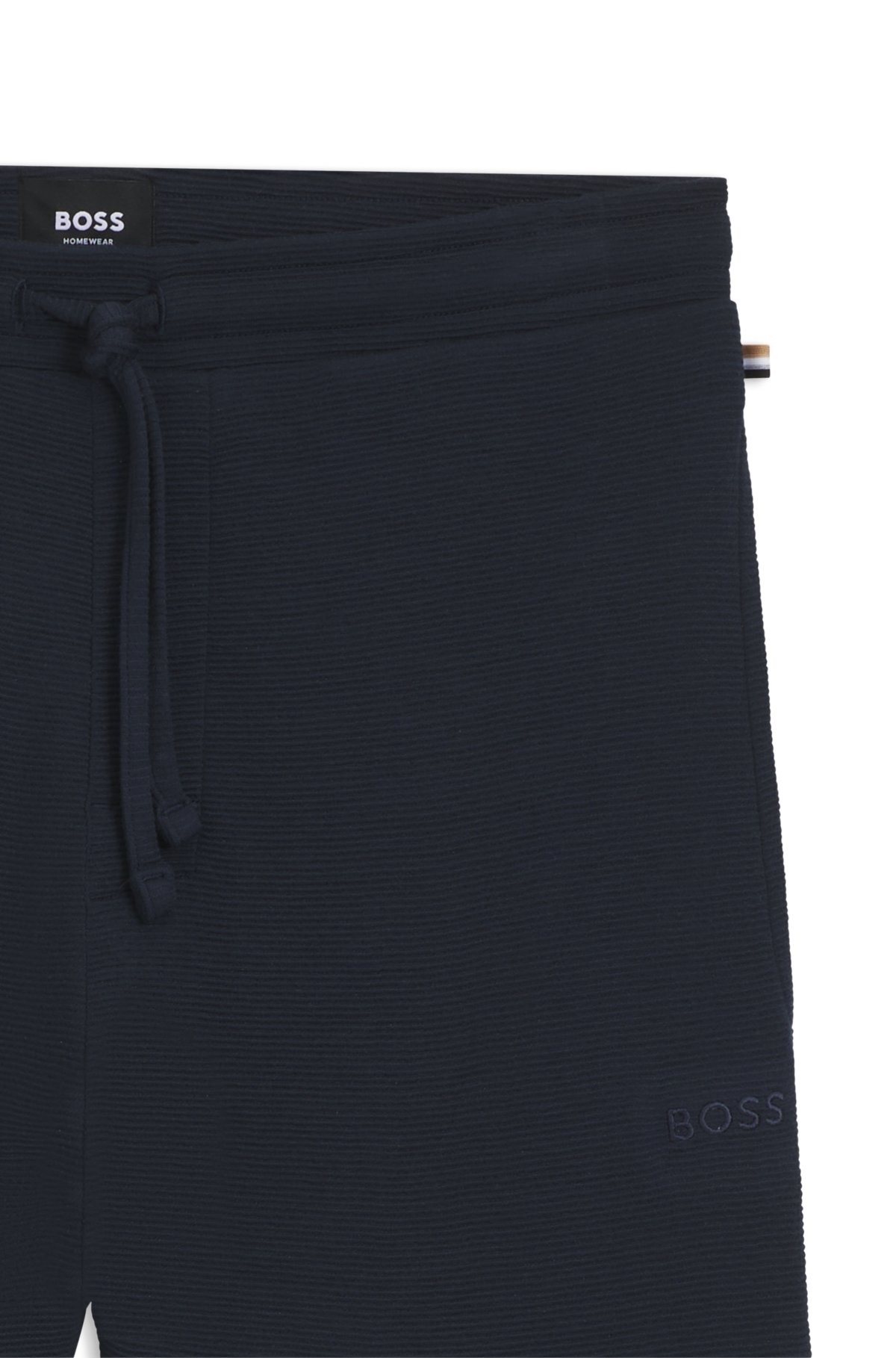 Bermudas de pijama com logo bordado em malha elástica