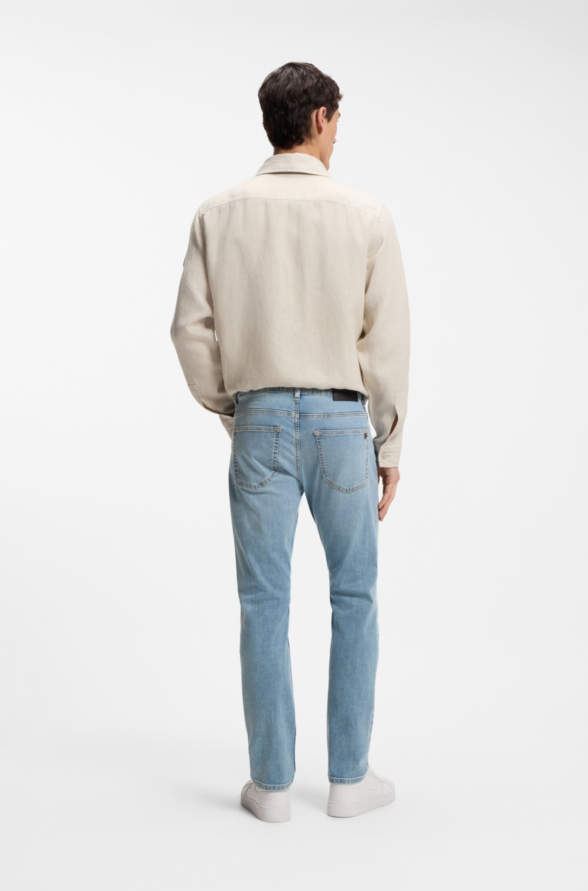 Calças jeans slim-fit Delaware em denim azul soft-motion