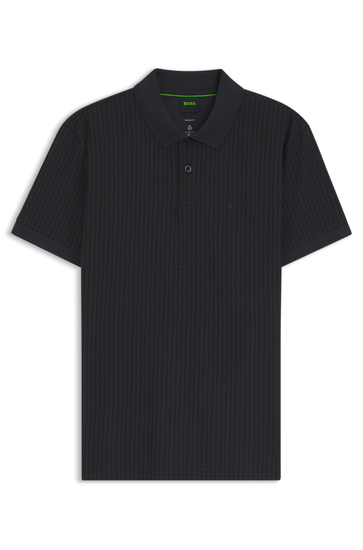 Camisa polo de piqué de algodão com estampa all-over